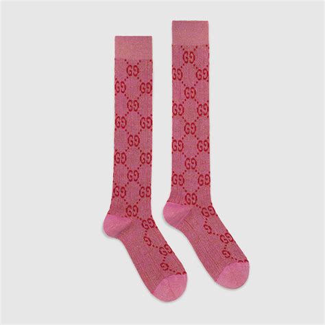 calzini gucci bambina rosa|Calzini bambina in cotone GG lamé in rosa .